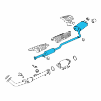 OEM 2013 Honda Accord Silencer Complete, Exhaust Diagram - 18307-T2F-A21