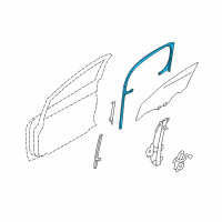 OEM 2009 Nissan Cube Glass Run Rubber-Front Door LH Diagram - 80331-1FA1A