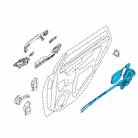 OEM Nissan Sentra Rear Left Driver Door Lock Actuator Diagram - 82501-3SG0A