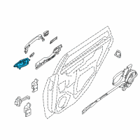 OEM Nissan Sentra Rear Interior Door Handle Assembly, Left Diagram - 80671-3SG0C