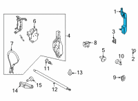 OEM Ford Bronco HANDLE ASY - DOOR - OUTER Diagram - ML3Z-1626605-DBPTM