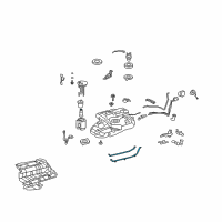 OEM Toyota Highlander Fuel Tank Strap Diagram - 77602-0E021