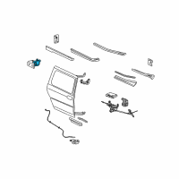 OEM 2007 Buick Terraza Roller Bracket Diagram - 25908841