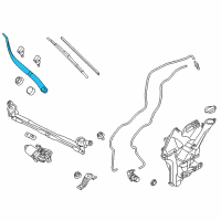 OEM 2018 Kia Soul Windshield Wiper Arm Assembly Driver Diagram - 98301B2000