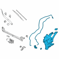 OEM 2014 Kia Soul Washer Reservoir & Pump Assembly Diagram - 98610B2000