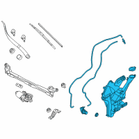 OEM 2016 Kia Soul EV Washer Reservoir & Pump Assembly Diagram - 98610B2000