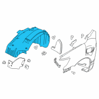 OEM Nissan Titan XD Protector-Front Fender, RH Diagram - 63830-9FV0A