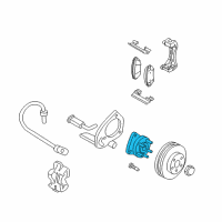 OEM 2007 Chevrolet Uplander Front Wheel Bearing (W/ Bearing & Wheel Speed Sensor) Diagram - 25999685