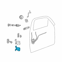 OEM 2003 Jeep Liberty Door Hinge Diagram - 55177026AC