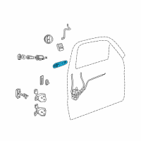 OEM 2004 Jeep Liberty Handle-Front Door Exterior Diagram - 55360332AF