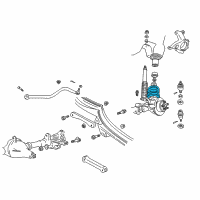 OEM 2002 Jeep Wrangler Front Coil Spring Diagram - 52060130AA