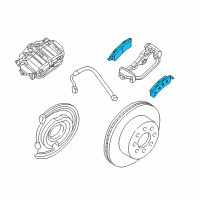 OEM 2006 GMC Sierra 3500 Pad Kit, Rear Disc Brake Diagram - 18048083