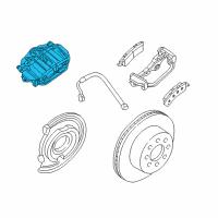 OEM 2006 GMC Sierra 1500 HD Caliper Asm, Rear Brake (RH) Diagram - 19133273