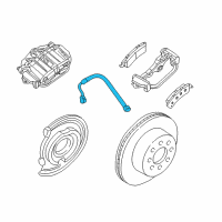 OEM 2005 Chevrolet Silverado 1500 HD Brake Hose Diagram - 19366700