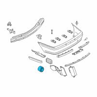 OEM 2000 BMW 750iL Gong With Holder Diagram - 65-81-9-155-105