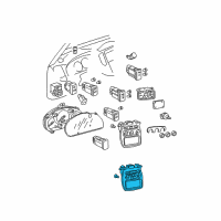 OEM 2001 Toyota Highlander Dash Control Unit Diagram - 55904-48021
