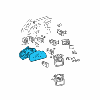 OEM 2002 Toyota Highlander Speedometer Cluster Diagram - 83800-48100