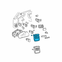 OEM 2001 Toyota Highlander Dash Control Unit Diagram - 55904-48210