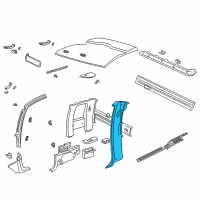 OEM 1996 Chevrolet C3500 Panel Asm-Body Side Rear Trim <Use 1C4M*Gray M Diagram - 15737326