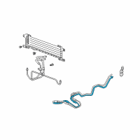 OEM 2006 Cadillac SRX Transmission Fluid Cooler Lower Hose Diagram - 19129781