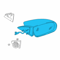 OEM 2005 Chrysler Sebring Outside Rear View Mirror Diagram - MR611886