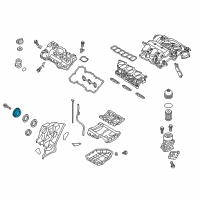 OEM 2015 Hyundai Azera Sprocket-Crankshaft, RH Diagram - 23122-3CGA1