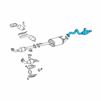 OEM 2005 Toyota 4Runner Muffler & Tail Pipe Diagram - 17430-31410