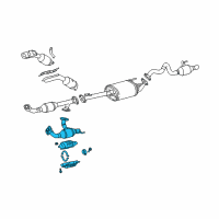 OEM 2003 Toyota 4Runner Converter & Pipe Diagram - 17450-31010