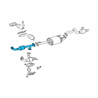 OEM 2007 Toyota FJ Cruiser Converter & Pipe Diagram - 17410-31450