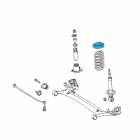 OEM Toyota Corolla Spring Insulator Diagram - 48257-02090