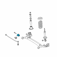 OEM 2018 Toyota Corolla Axle Beam Bushing Diagram - 48725-02350