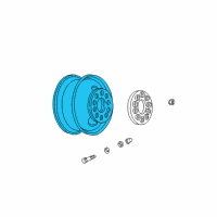 OEM 1993 Chevrolet K3500 Wheel Diagram - 14005758