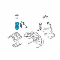 OEM 2017 Infiniti Q60 In Tank Fuel Pump Diagram - 17040-4HK1A