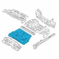 OEM Kia Sephia Panel-Center Floor Diagram - 0K2AA53720B