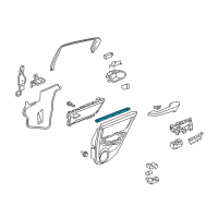 OEM 2011 Acura ZDX Weatherstrip, Right Rear Door Innr Diagram - 72835-SZN-A01