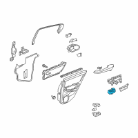 OEM Acura ZDX Switch Assembly, Rear Power Window Diagram - 35770-TK4-A01