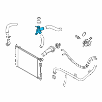 OEM 2016 Kia Forte5 Filler Neck Assembly-Radiator Diagram - 253291P100