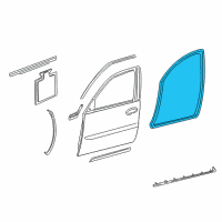 OEM Cadillac Surround Weatherstrip Diagram - 25721147