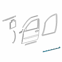 OEM 2000 Cadillac DeVille Lower Weatherstrip Diagram - 15138729