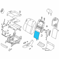 OEM 2017 Infiniti Q70 Heater Unit Front Seat Back Diagram - 87635-1MA0A