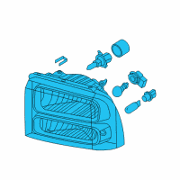 OEM 2005 Ford F-250 Super Duty Composite Headlamp Diagram - 6C3Z-13008-DB