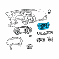 OEM 2019 Jeep Cherokee Air Conditioner And Heater Control Diagram - 5ZS93DX9AB