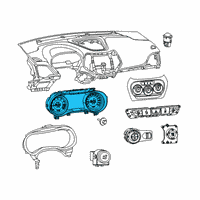 OEM 2017 Jeep Cherokee Mask And-Instrument Cluster Diagram - 68226541AB