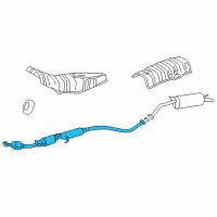 OEM 2004 Toyota Prius Front Pipe Diagram - 17410-21500