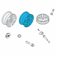 OEM 2021 Ford Escape WHEEL ASY Diagram - LV4Z-1007-A