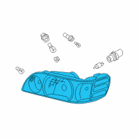OEM 2001 Nissan Altima Headlamp Unit Diagram - 26014-0Z800