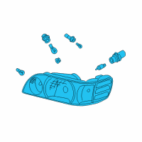 OEM 2001 Nissan Altima Passenger Side Headlamp Assembly Diagram - 26010-0Z825
