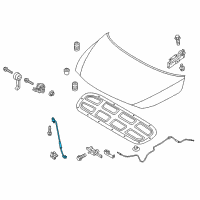 OEM 2018 Kia Sedona Rod Assembly-Hood Stay Diagram - 81170A9000