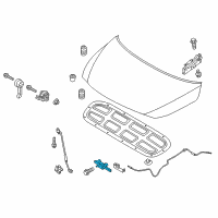 OEM 2017 Kia Sedona Hood Latch Assembly Diagram - 81130A9000