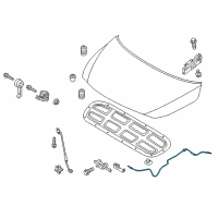 OEM 2018 Kia Sedona Cable Assembly-Hood Latch Diagram - 81190A9100